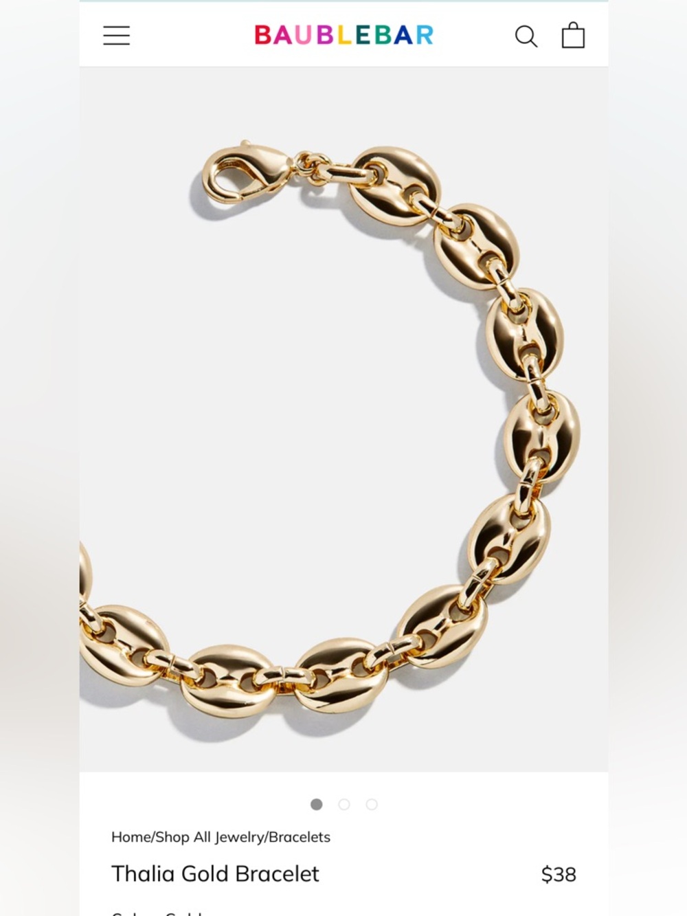 BaubleBar Thalia Bracelet in Gold